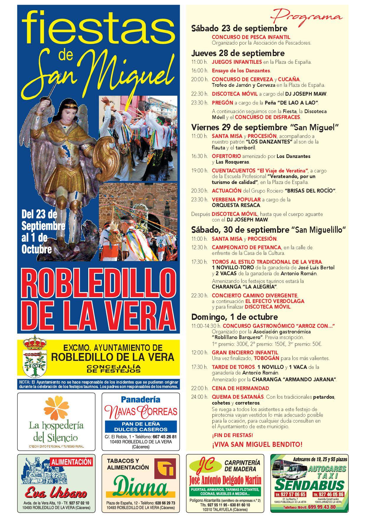 Fiestas de San Miguel 2017 Robledillo de la Vera